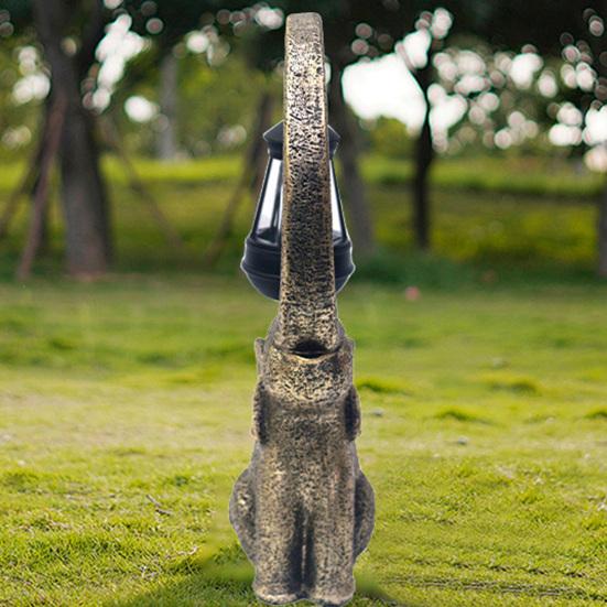 Elephant Statue Solar Light All-Weather IP44 Waterproof Solar Lamp Easy Installation Garden Patio Balcony Solar Lamp