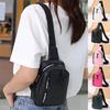 Ladies Chest Bag Simple Fashion Clashing Colour Shoulder Bag Wide Shoulder Strap Casual Biker Bag