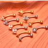 G23 Titanium ASTM-F136 Piercings Eyebrow Internal thread Eyebrow Piercings Body Zircon For Women zircon Earring