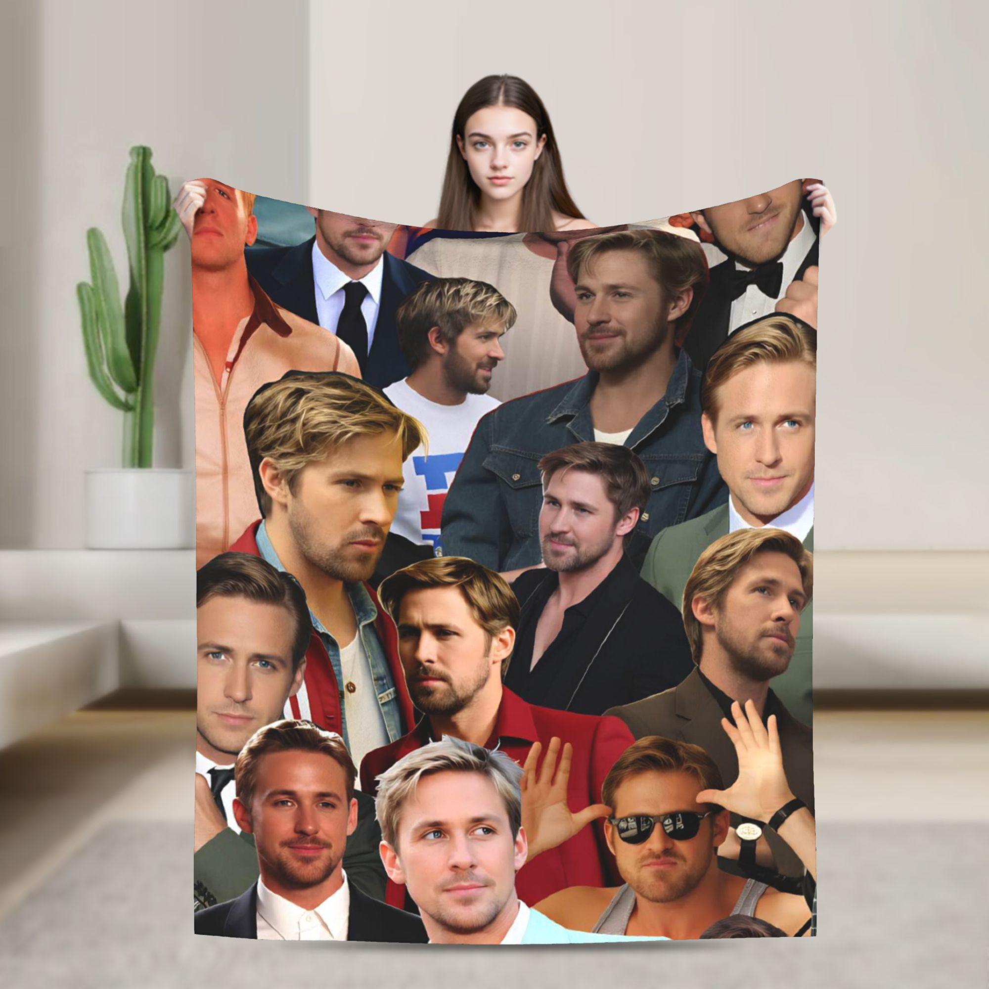 Warm Blanket Travel Ryan Gosling Collage Throw Blanket Graphic Bedspread For Bedroom 75X95CM