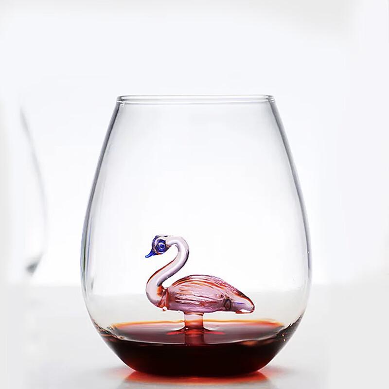 Flamingo Shaped Glass Cocktail Glasses - Set of 2