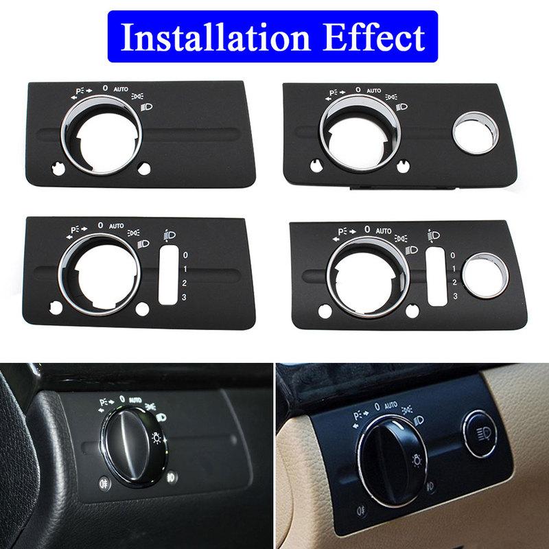 W211 Dashboard Black Beige Headlight Lamp Switch Cover Panel For Mercedes Benz E Class 320 350 550 2003 2004 2005 2006 2007 2008