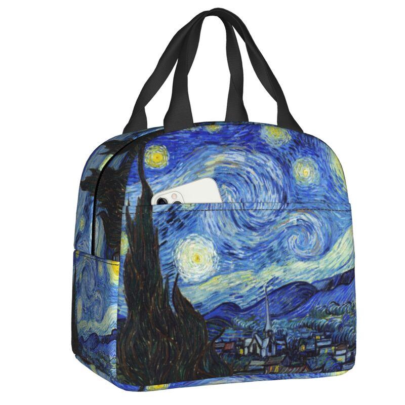Individuelle Vase mit zwölf Sonnenblumen Lunchtasche Vincent van Gogh Gemälde Kühlbox Thermisch isolierte Lunchboxen für Erwachsene Büro