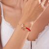 Chinese Style 2025 Snake Year Beads Bracelet For Women And Men Lucky Red Handwoven Rope Bracelet New Year Party Jewelry Gifts