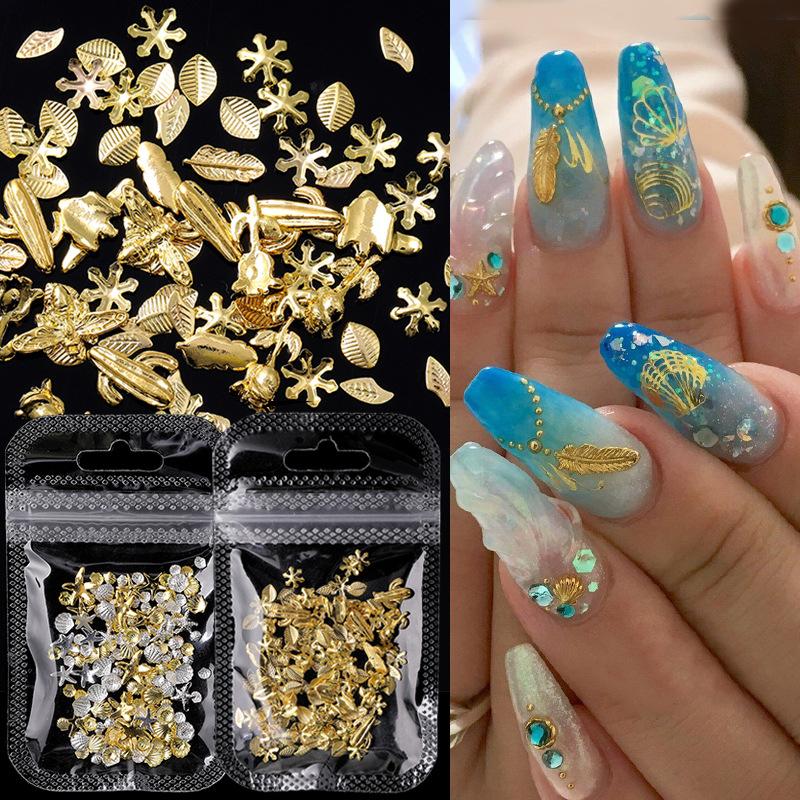 

1Pack Alloy Shell Ocean Style 3D Nail Decoration Nail Jewelry Rivet Decoration Nail Charm Manicure Art one size