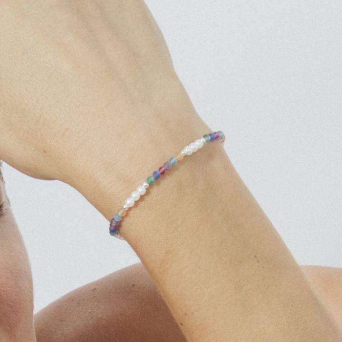 Bracelet - LUXENTER - Sury - Cristal multicolore - Finition rhodium - Alliage acier 16+3 cm