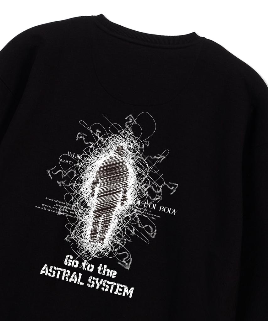 ASTRAL PROJECTION Astral System Loose Fit Sweatshirt_Black
