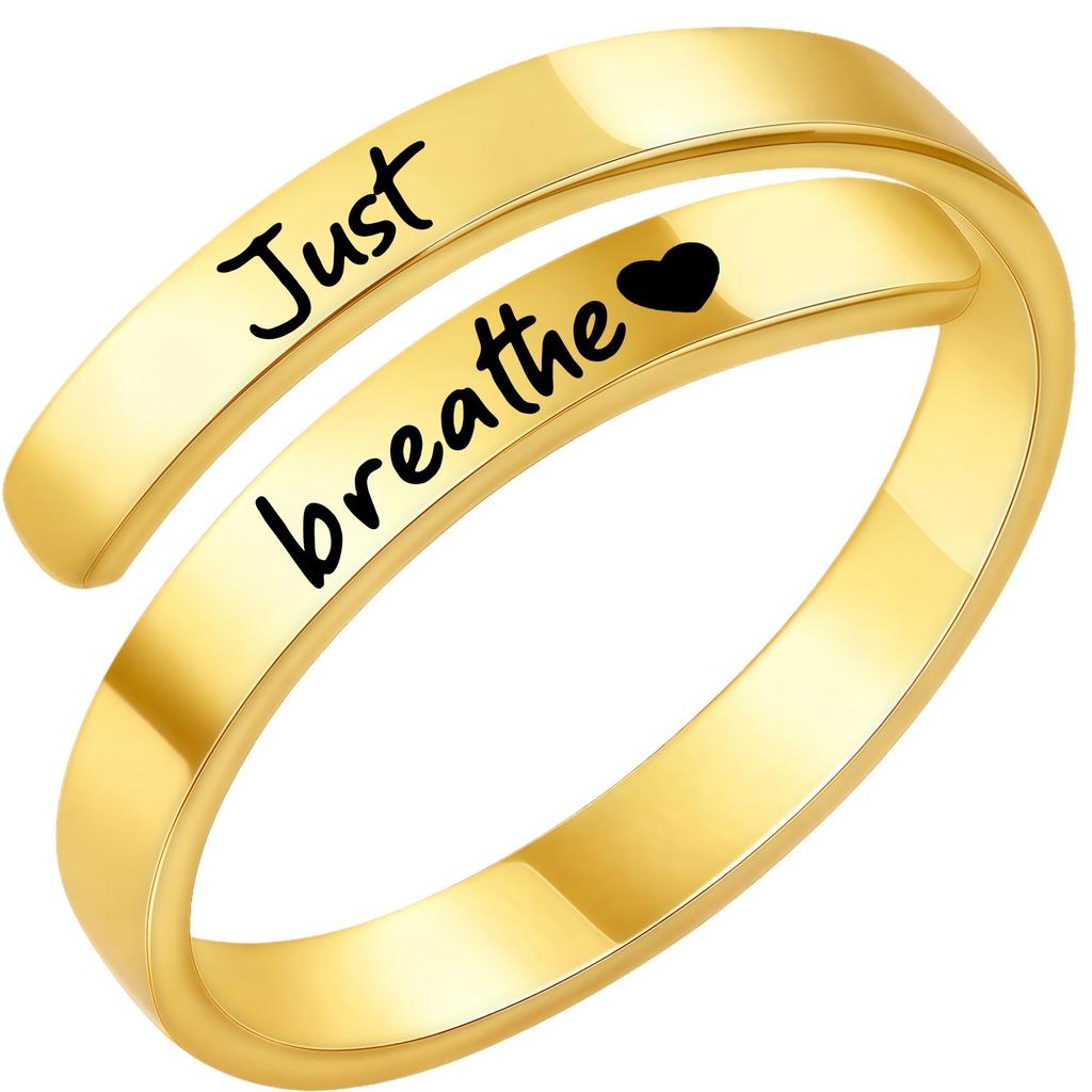 Twisted Jewellery for Men | “I Fucking Love You” Open-front Ring for Women | Letter Jewellery | Engraved Stainless Steel Ring