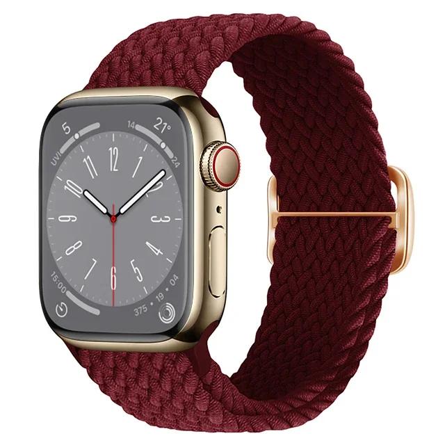 Braided Solo Loop For Apple Watch Ultra Band 40mm 44mm 41mm 38mm 49mm 45mm Elastic Nylon Bracelet iWatch Series 9 8 7 3 Se Strap