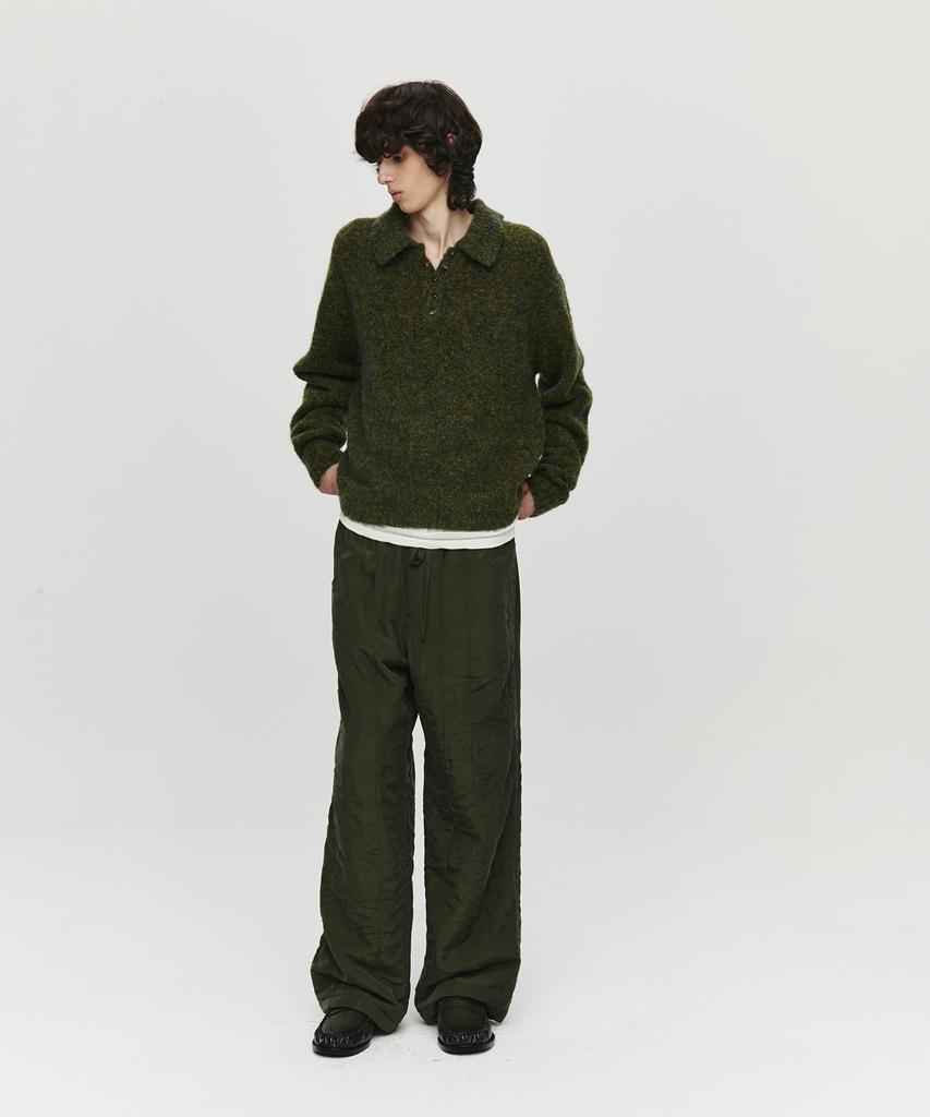 Hoite Het Mohair Polo Knit (Khaki)