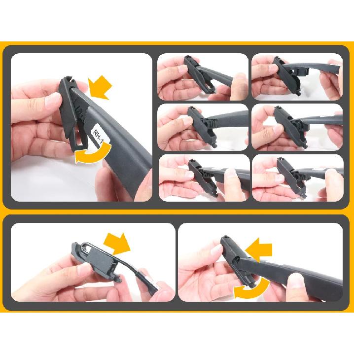 For Renault Megane 3 Grandtour 2008-2016 1set Front & Rear Windshield Wiper Blades Windscreen Wipers 2009 2010 2011 Accessories