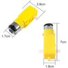 4pcs TT Motor Smart Car Robot Gear Motor Wheel Kit 3-6V DC Electric Gear TT Motor L Shape Dual Shaft Intelligent for Robot Car