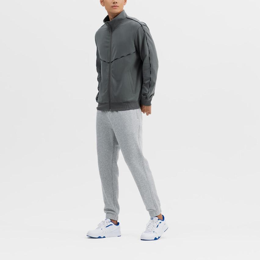 Decathlon DOMYOS Essentials Solid Lace-up Athleisure Pants Men's Grey