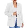 Women Long Sleeve Turn Down Collar Slim Fit Office Commute Solid Blazer