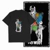 Coolmind X0010 100% Cotton Anti-war Print Exclusive Graphic Men T Shirt Big Size Men Tshirt Casual T-shirt for Men Tees
