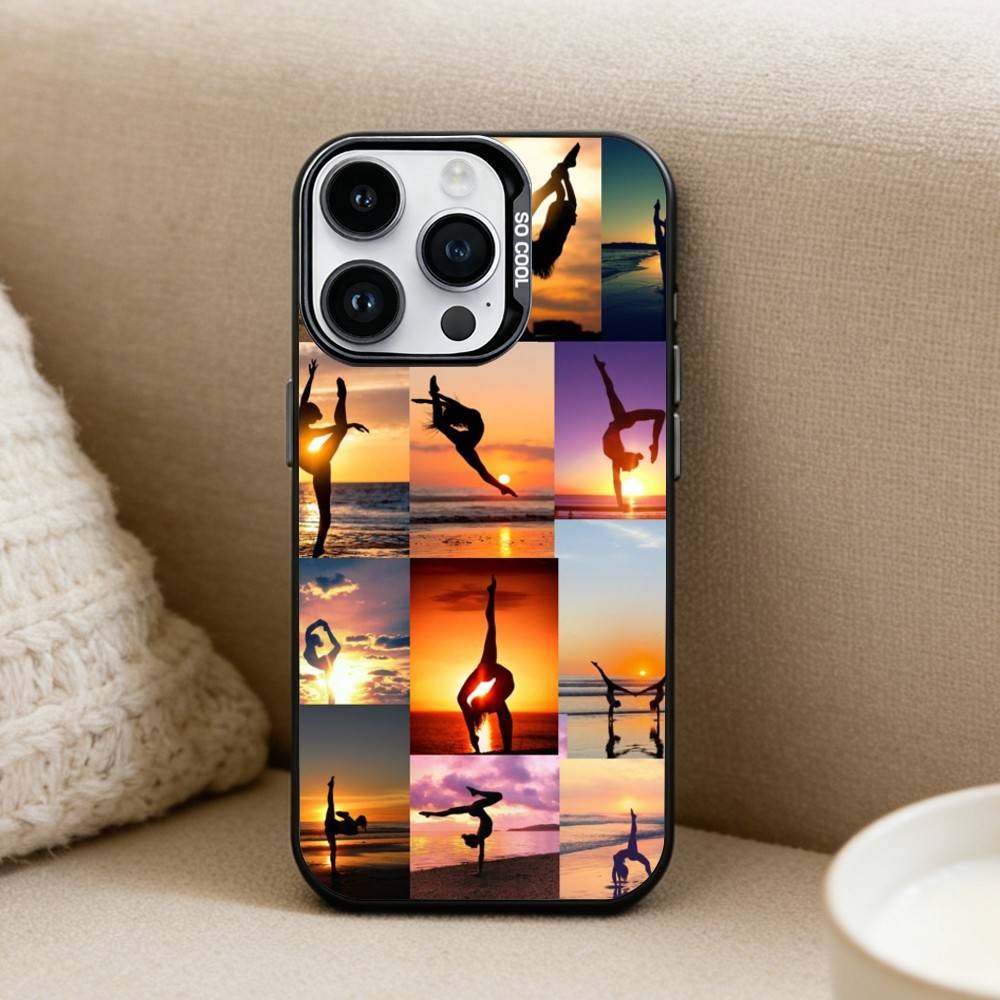 GYM Girl Gymnastic  Phone Case For iPhone 16,15,14,13,12,17,Pro,MAX Black Matte Shockproof Cover
