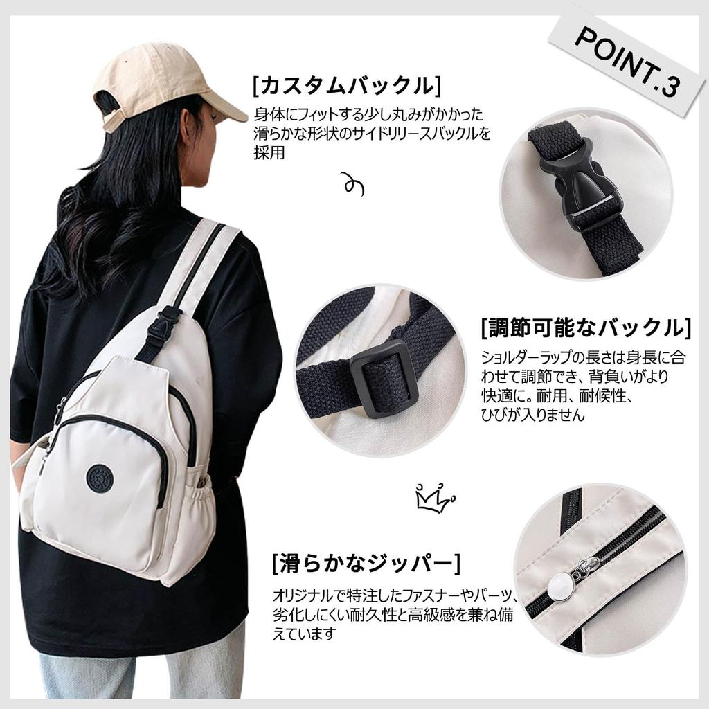 Mini Large School High School Commuting to White [FANDARE] Backpack, Women's Rucksack, Small, Lightweight, Capacity, 3WAY, Girls, Students, Backpack,