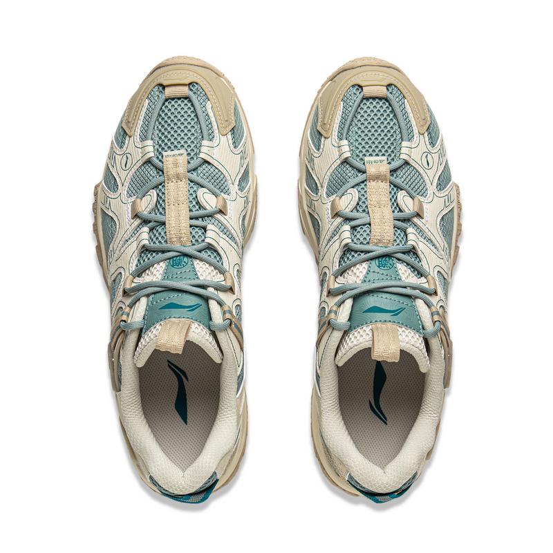 new LiNing CF Tracing, Xingye Cushioning, Wear Resistant Low top Hiking Shoes Unisex Green White