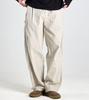 Beoteunseoul Utility Curved Cotton Elastic Waist Pants (Ivory)