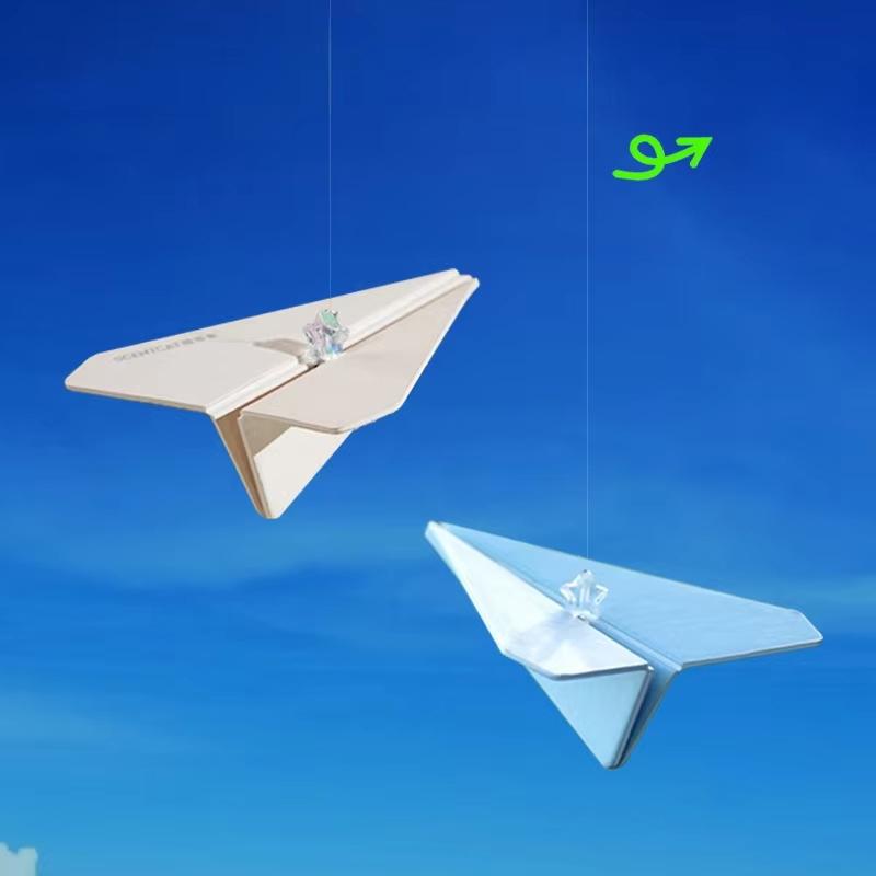 1 Piece Car Hanging Accessories Paper Plane Scent Diffuser Aromatic Car Air Freshener Pendant Interior Rearview Mirror Decor