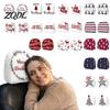 Holiday Auto Interior Accessories 2Pcs Christmas Car Headrest Covers, Elastic Printed Head Rest Cover, Decorations Funny Pillow Protector for