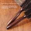 Boar Bristle Round Hair Brush Ergonomic Wooden Handle Men Women Hair Straightening Curling Volumizing Detangling Styling Comb