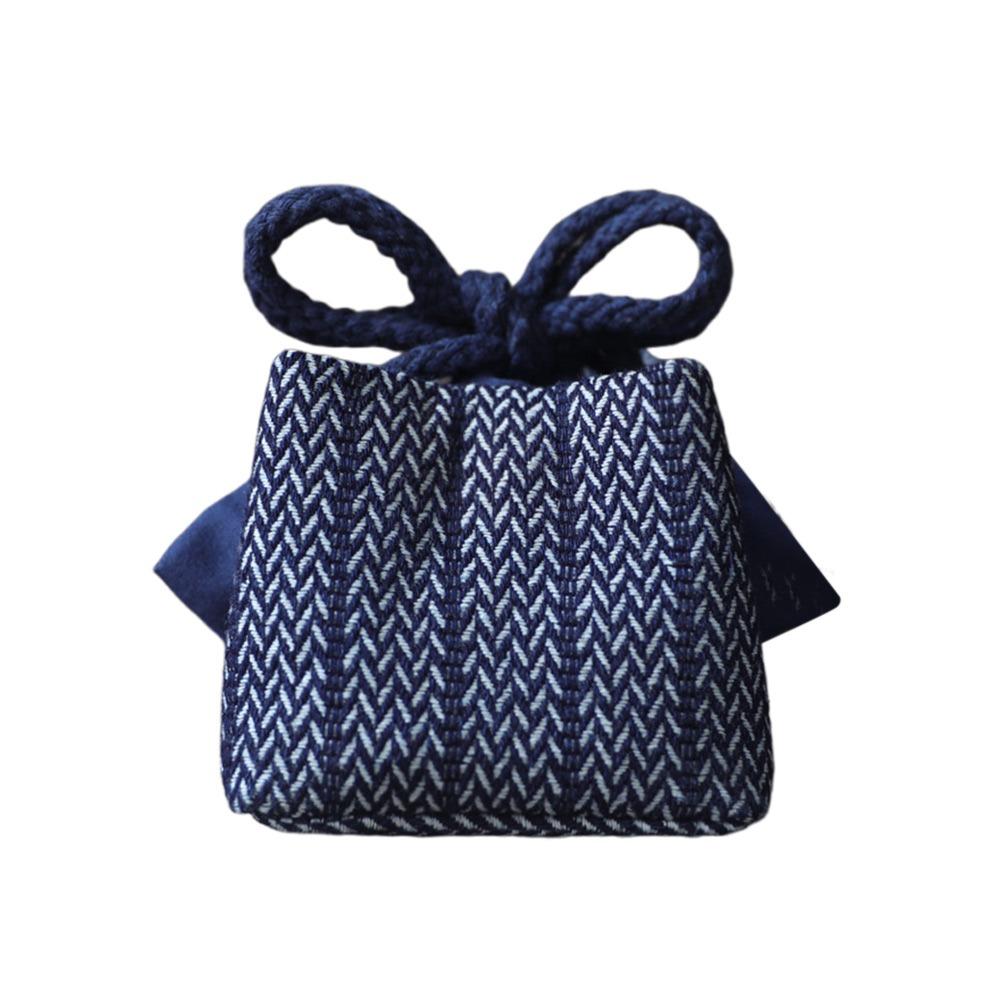 Thickned Teacup Storage Bag Blue Protective Bag Chinese Style Organizier Bag  Tea Supplies