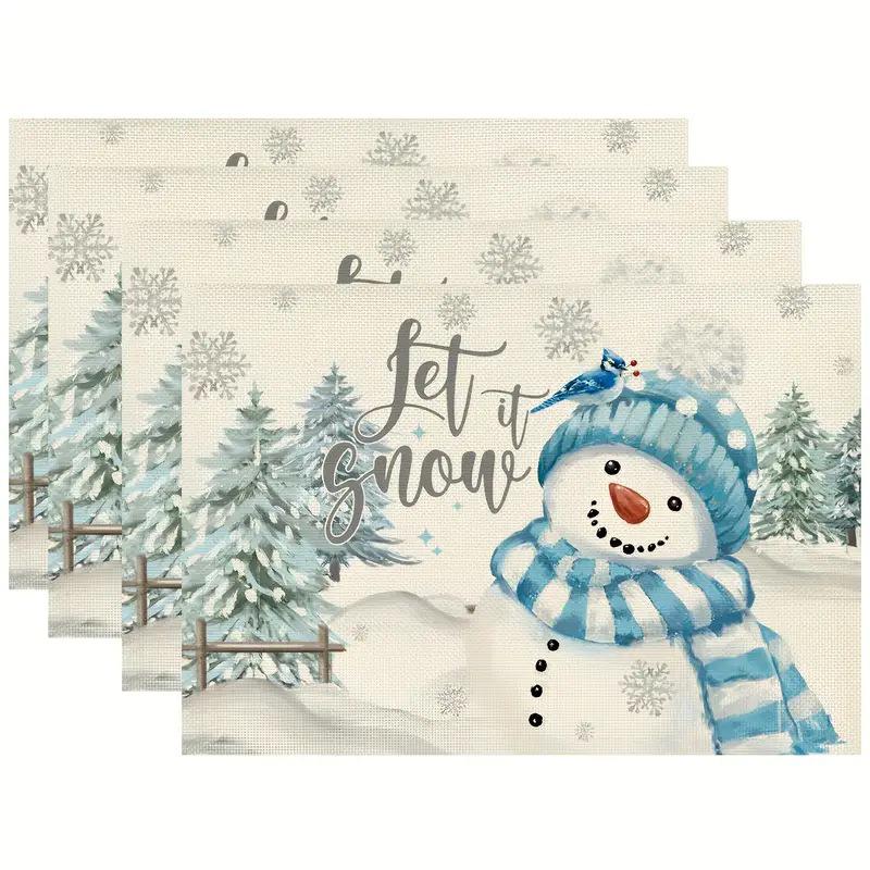 Christmas Series Western Food Table Mats: Multiple Options for Kitchen & Dining Room