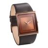 JewelryWe Watch Leather Strap Stylish Waterproof Analog Antique Square Case Fashion Watch Accessories Coffee Men's Men's