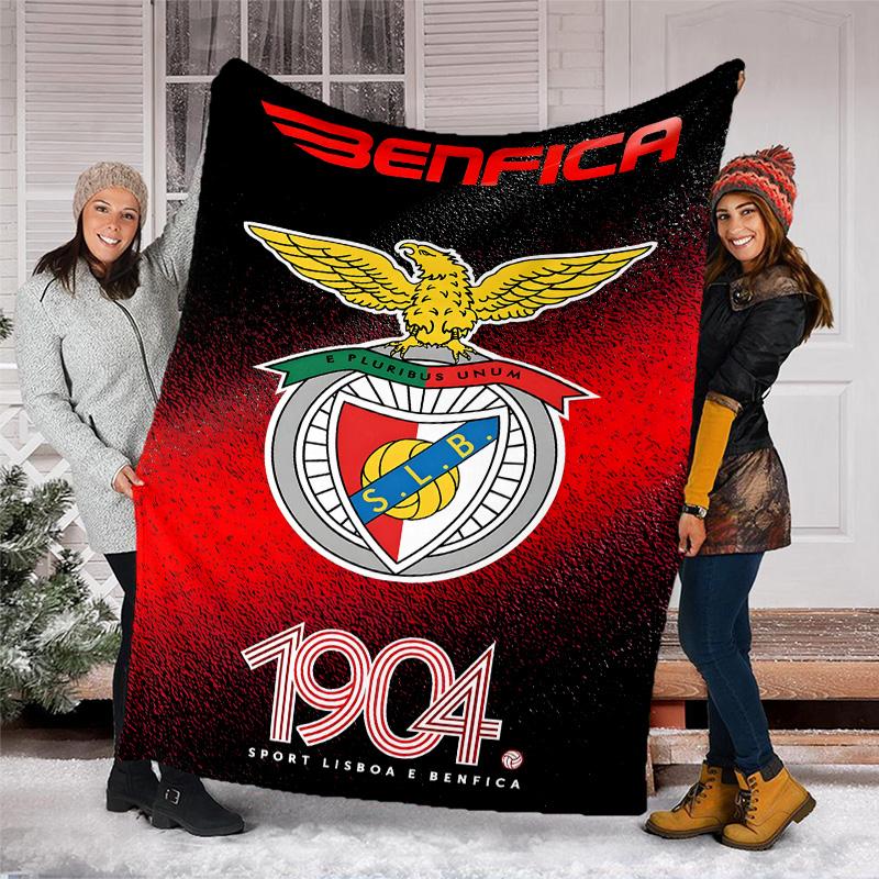 1pc B-Benfica Theme Blanket - Digital Print, Polyester, Cozy for All Seasons, Perfect for Outdoor, and Travel