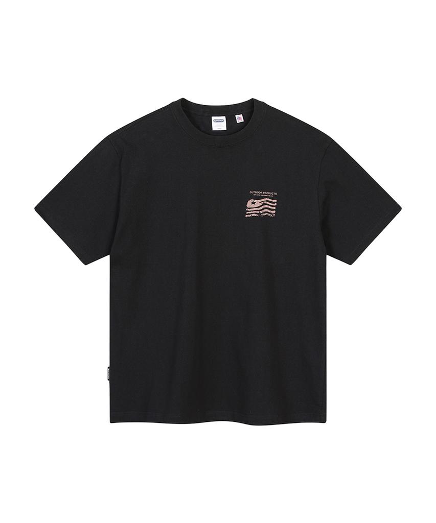 OUTDOOR PRODUCTS Stars And Stripes Half Sleeves (Black) (B Type)