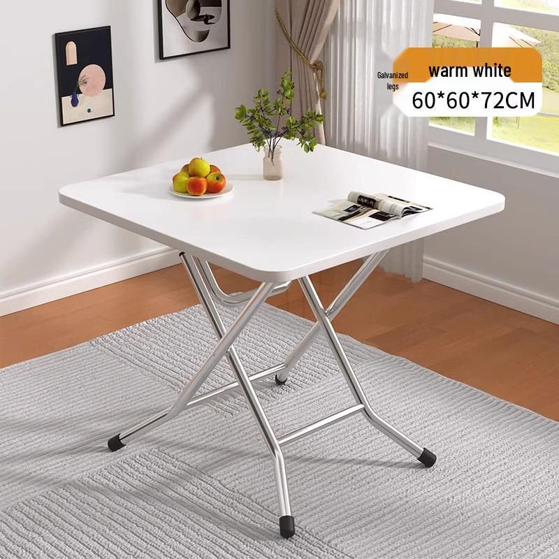 Compact Folding Dining Table for Small Spaces - Indoor/Outdoor Use, Square & Round Options Available