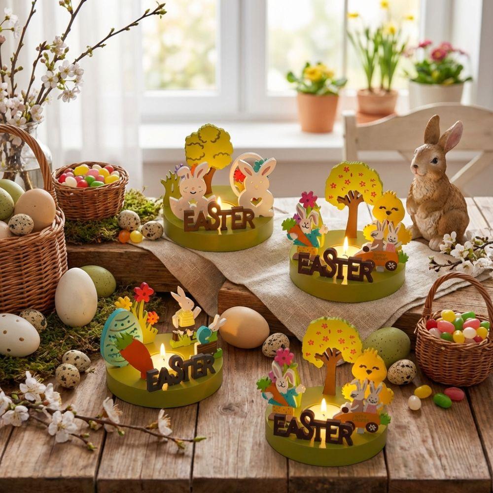 Flexible Easter Candle Holder Mold Heat Resistant DIY Decor Mold Spring Renewal Mold Home Gift