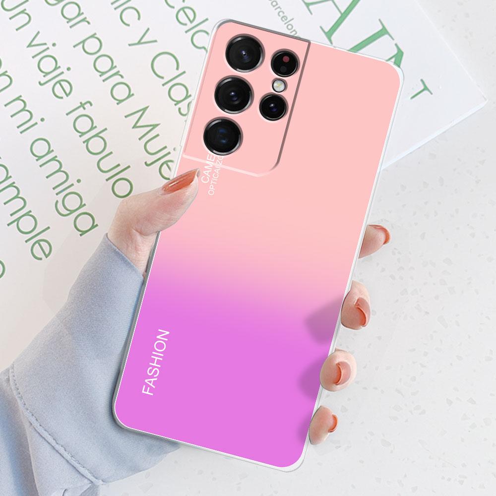 For Samsung S22 Ultra Case S22 Plus Watercolor Marble Transparent Case For Samsung GalaxyS22 Ultra S22Plus Cover Silicone Bumper