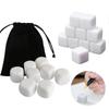 10pcs Six Sided Dice Acrylic Blank White Dice with Bag for Board Games Party Gathering Leisure and Entertainment Props TMZ
