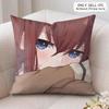 S-Steins Gate Cushion Cover Silky Short Plush Invisible Zipper Dustproof Sofa Pillow Case For Home Decor