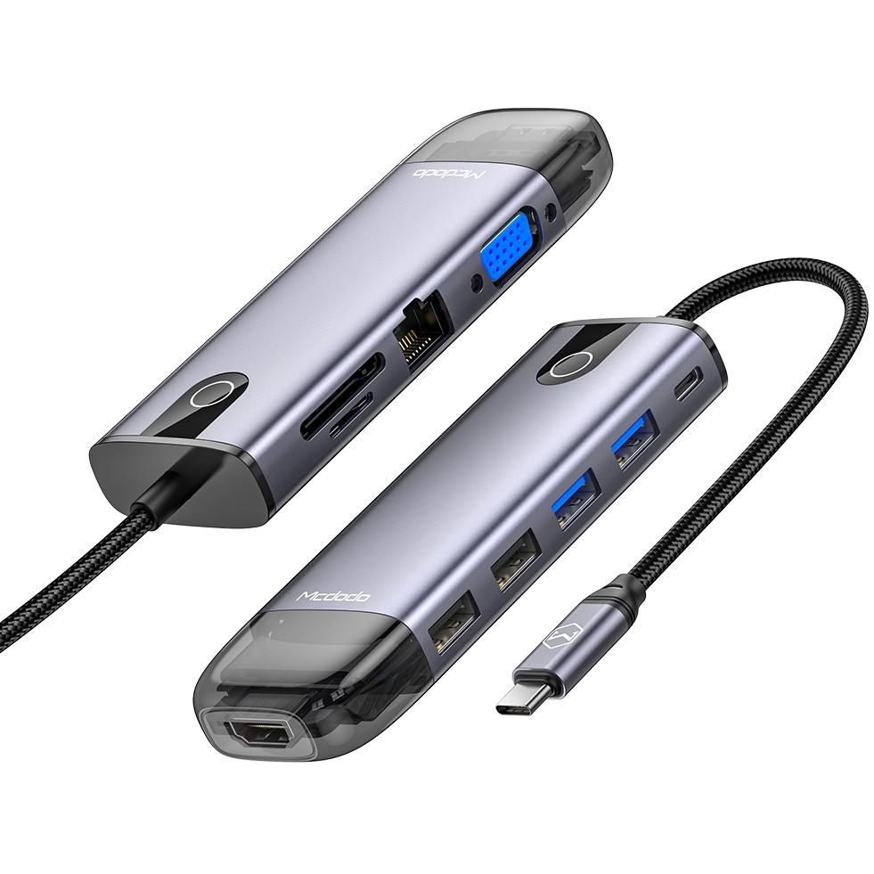 Mcdodo 10In1 Usb-C Rj-45 Vga Hdmi 4K Laptop Hub For Macbook M1 Hu-7420
