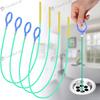 Drain Cleaner Spiral Hook Sticks Pack of 4,90 cm Anti-Break Steel with Nylon Coating,Drain Cleaner and Hair Catcher for Bathtub,Sewers