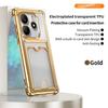 Galvanisiert Stoßfest Silikon Transparent Hülle Für Xiaomi Redmi Note 14S 12S 11S 14 5G 11 12 13 Pro Plus 14C 12T 11T 13T 14T Poco X5 M6 X6 C75 C65 Kartenabdeckung