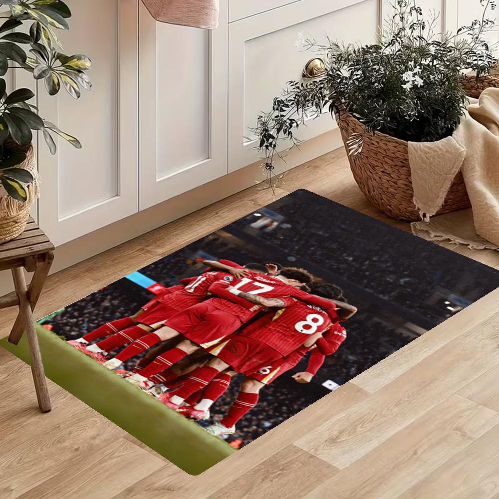Liverpool Football Club Kitchen Floor Mat Long Strip Mat Antislip Machine Washable Suitable For Bathrooms Laundries Home Decoration Carpets