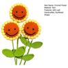 10 Stück Häkel-Sonnenblume mit Blättern Handgestricktes Garn Blume Dekoration Haus Büro Tischmittelstück Muttertag Geburtstag Weihnachtsgeschenk