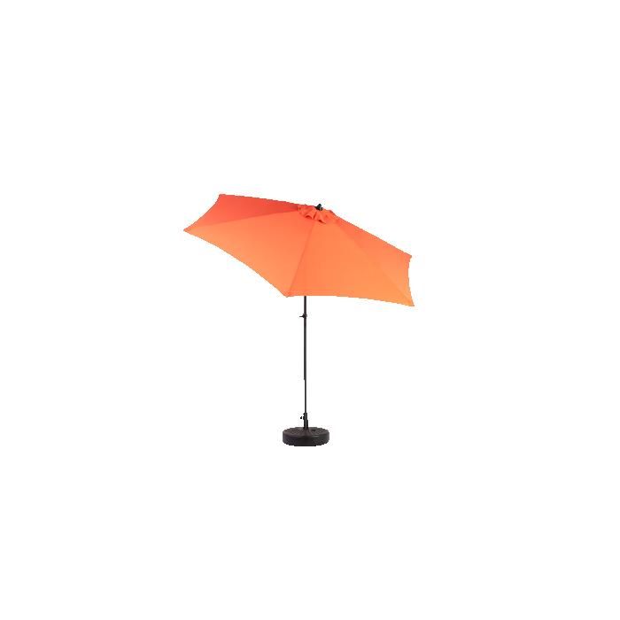 Sombrilla exterior rectangular de doble cara de 2,7 m con manivela (naranja) (sin pie)