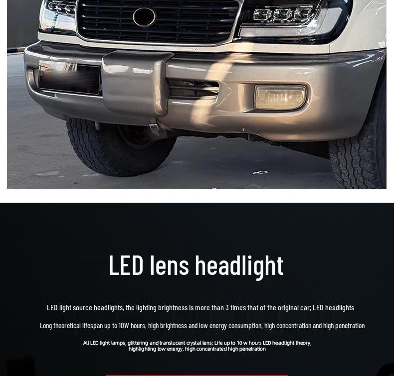 98-07 Toyota Land Cruiser LC100 LED Projector Headlight Assembly