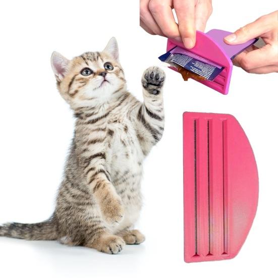 Yousheng 3D Printed Cat Food Pouch Scraper Mess-Free Leftover Reduction Universal Dogs Wet Food Bag Squeezer Extractor Pet Supplies