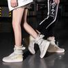 46 Large Size Couple Fashion Non-slip Shoes Men's and Women's High Top Canvas Shoes Personality Men's and Women's Boots
