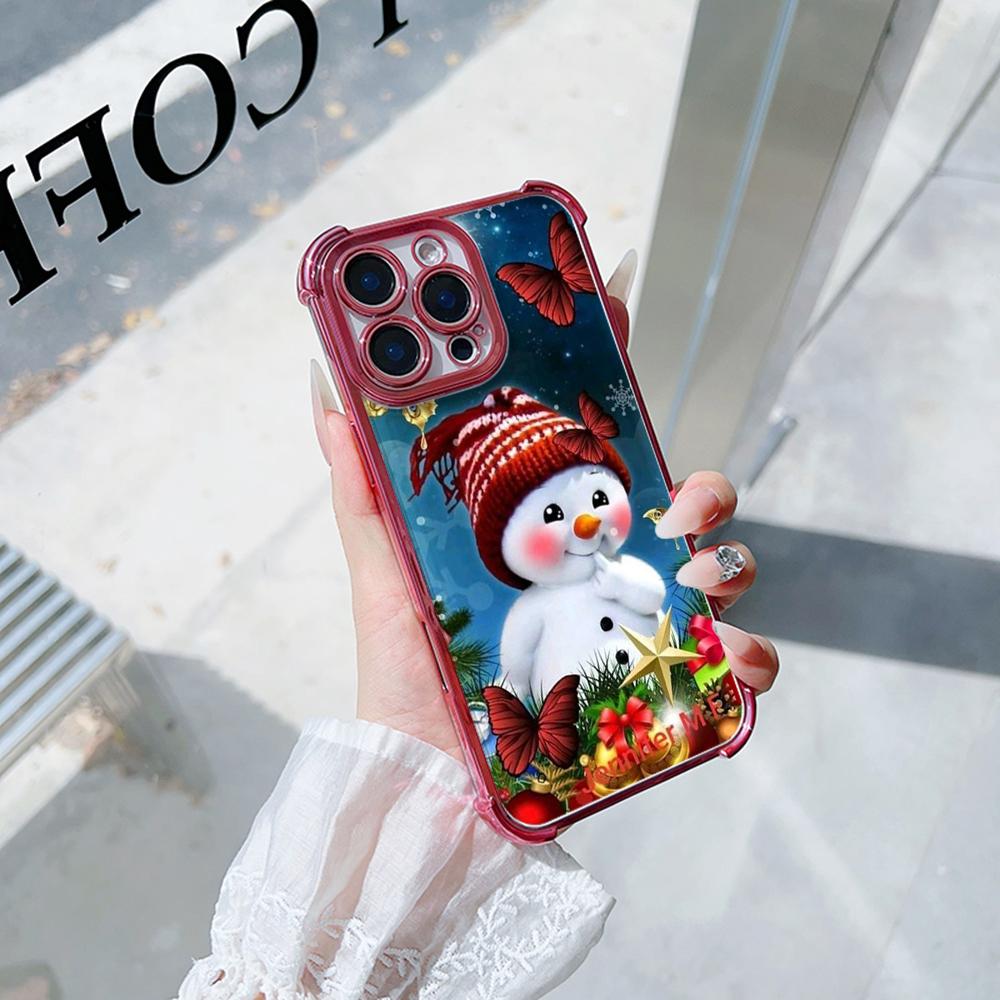

Чехлы для телефонов Ae110 Merry Christmas из гальванизированного ТПУ для Xiaomi 11 Lite 5G Redmi Note 13 Pro 12C 9S 10 14C Huawei P40 Pro с защитой на четыре угла Huawei P40