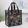 New Thickened Floral Print Lunch Bag Thermal Waterproof Insulation Bag Large Capacity Portable Handbag