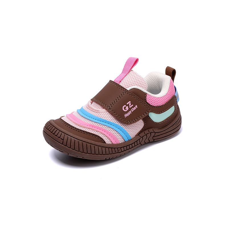 

1-3 Year Old Soft Sole Caterpillar Toddler Shoes for Boys & Girls - Spring & Autumn Multifunctional Design 24 рожевий/коричневий