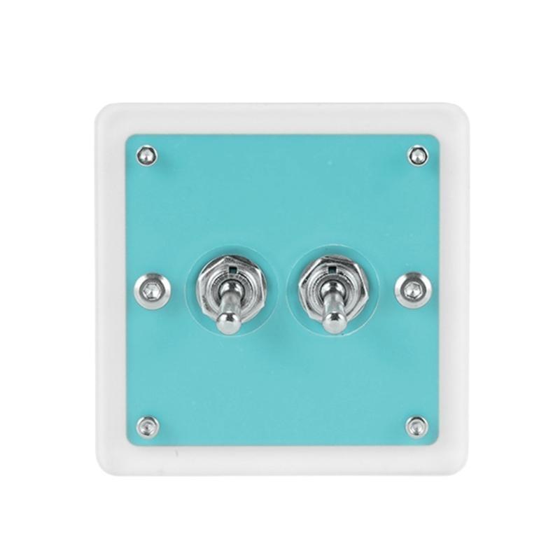 

652F Modern Acrylic Single/Double Toggles Switches Panel Multicolor Design Easy to Clean for Personalizing Home Setting Single opening синій