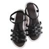 Summer New Simple and Comfortable Color Matching Hollow Elastic Sandals Flat Bottom Not Tired Feet Non-slip Sandals